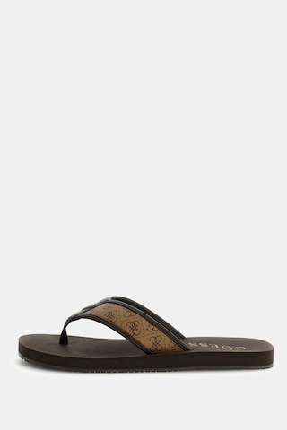Guess Dingle Logo Parmak Arası Erkek Terlik Fmjdınfal21 Kahverengi