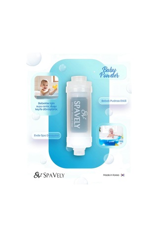 Spavely Bebek Pudrası Duş Başlığı Filtresi Arıtması Güney Kore Menşei Klor Kireç Karşıtı Hoş Kokulu 150 Gr Beyaz