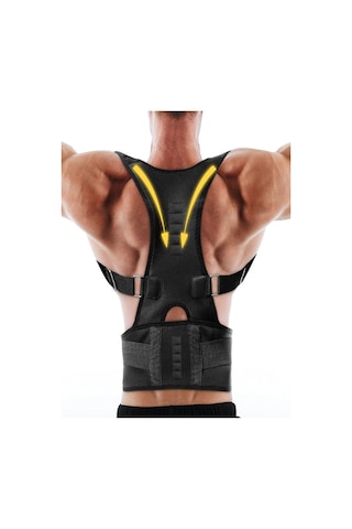 Medikal Kamburluk Önleyici Kifoz Skolyoz Korsesi Dik Duruş Korsesi Omuz Sırt Korsesi Manyetik Korse