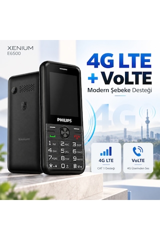 Philips Xenium E6500 4G VoLTE Kameralı Çift SIM 2.4 İnç 1700 mAh Tuşlu Cep Telefonu