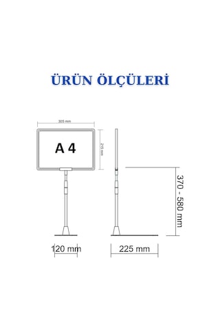 10 Adet K-B A4 Ayaklı Etiketlik Sepet Etiketi Çerçeveli Etiketlik Kırmızı Beyaz