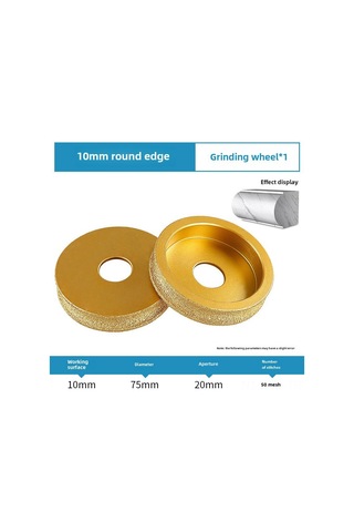 Yunboo Mermer, Kuvars Ve Seramik Çitlere Uygun Yarı Dairesel Testere, 10mm Taş İyileştirme, Hızlı Ve Dayanıklı El Fırçası Zımpara Diski