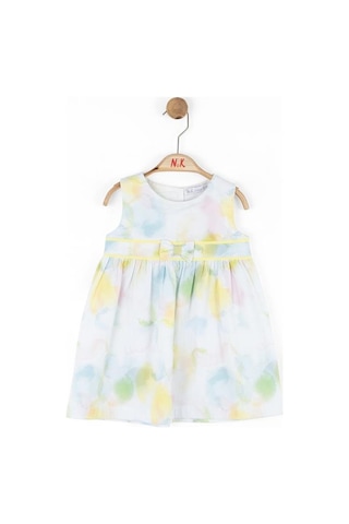 Nk Kids Kız Bebek Alice Elbise Ekru-mavi Ekru - Mavi