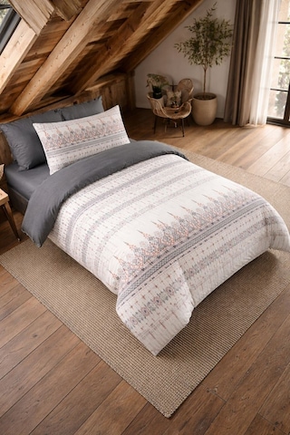 Mystory Home Tek Kişilik Lastikli Çarşaflı Nevresim Takımı Estilla Füme Füme - Gri