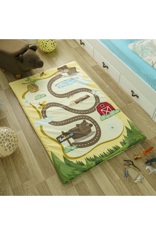 Zooturak Peluş Çocuk Matı Ayı Pekuta 100cm x 150cm