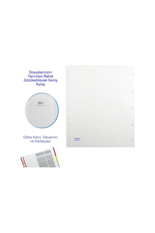 Noki Hd Telli Dosya Mavi 3'lü Hd Poşet Dosya 10'lu Ve Hd 1-5 Rakam Ayraç