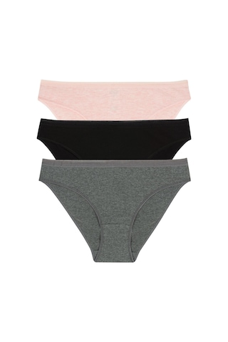 Momslab Kadın Karışık Renkli Korseli 1 Beden Incelten 3lü Slip Külot Karışık