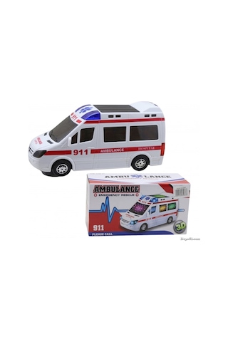 3d Işıklı. Sirenli Çarp Dön Sensörlü Ambulans