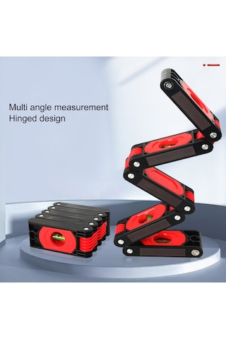 Xindoker 6 Bölüm Katlanabilir Seviye Çizgisi - 72 Cm Alüminyum Malzeme İle Çok Açı Doğru Ölçüm - Ahşapçılık Ve İnşaat İçin Manyetik Fonksiyonlu