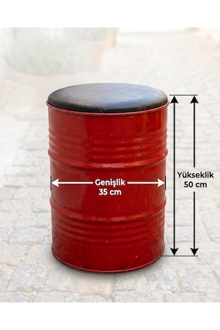 Tabure Varil Model Kırmızı