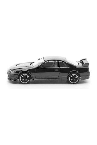 Pop Race 1:64 Nissan Skyline Gt-r R33 Dark Chrome Edition Prdc003 Açılabilir Kaput Koleksiyon Modeli Siyah