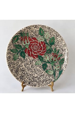 Kırmızı Siyah Tabak 30cm