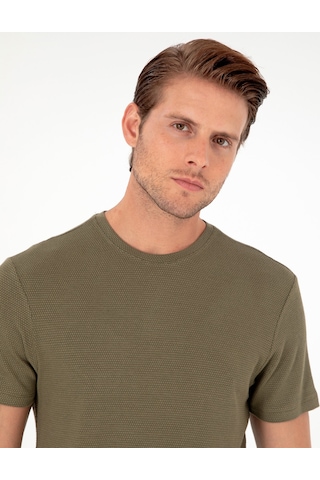Pierre Cardin Erkek Haki Tişört Basic 50280967-vr027 Haki