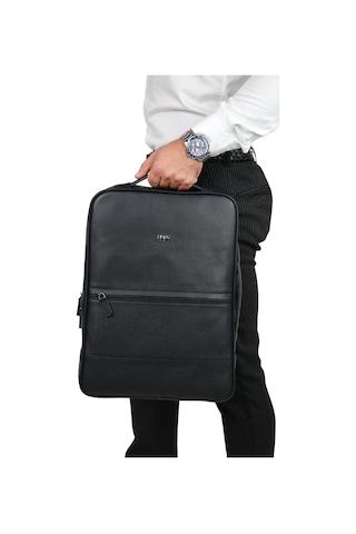 Mft Leather Hakiki Deri Unisex Sırt Çantası - Napoli 4212 Flother Siyah