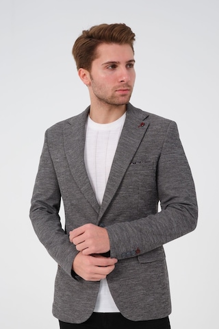 Bonesti Erkek Slim Fit Blazer Ceket Gri Desenli