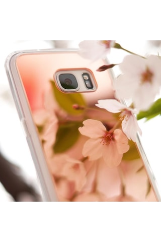 Ringke Mirror Fusion Galaxy S7 Edge İle Uyumlu Aynalı Kılıf Rose Gold