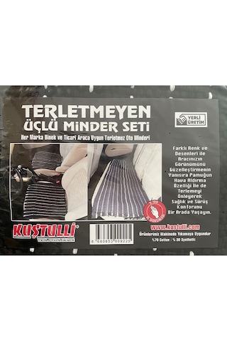 Kuştulli Oto Kilim Minder Siyah