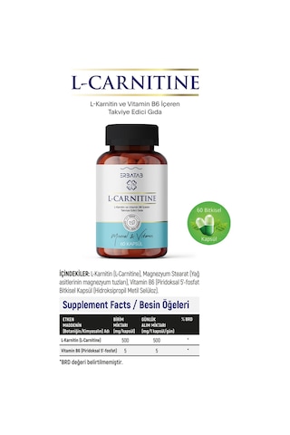 Erbatab L-karnitin 60 Kapsül