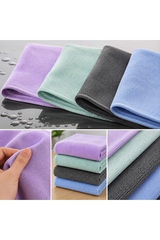 Muggio 40x40 Mikrofiber Oto Ve Mutfak Genel Temizlik Bezi 40gr İz Tüy Bırakmaz Çok Amaçlı Bez 1 Adet Çok Renkli