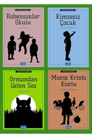 Ortaokul 5.ve 6.sınıflar İçin Dünya Çocuk Klasikleri Seti 8 4 Kitap