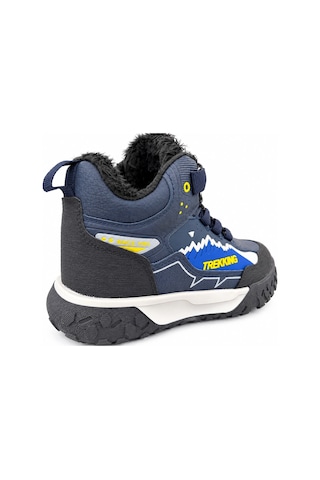 Tutınom Çocuk Mekanizma Bağcıklı Sportif Tasarım İçi Tüylü Outdoor Trekking Bot Lacivert