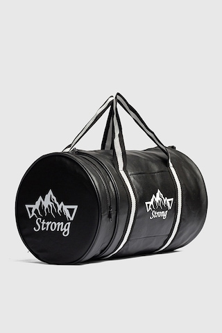 Strong Bag Silindir Spor Ve Seyahat Çantası , Gym Antrenman Fitness Çantası Sl01 Siyah Siyah