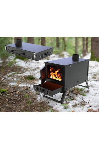 Katlanır Portatif Kamp,çadır,piknik Sobası. 2mm Çelikten Soba