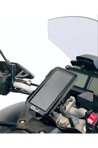 Oj Holder Shell 6,3 Inc Dokunmatik Kapaklı Su Geçirmez Motosiklet Telefon Tutucu M246 Siyah