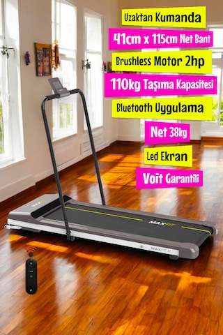 Maxfit X7 Uzaktan Kumandalı Bluetoothlu Brushless Koşu Bandı - Voit Garantili