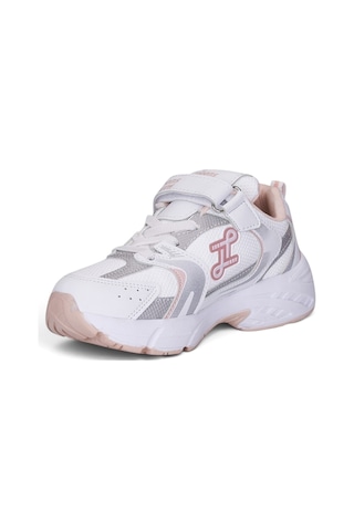 Nstil Günlük Unisex Çocuk Spor Ayakkabı Cırtlı Lastik Bağcık Desenli Rahat Hafif Taban Sneaker 180c Pembe