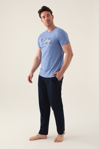 Arnetta Strong Açık İndigo Erkek Pijama Takımı 5274-42705 Açık Indigo