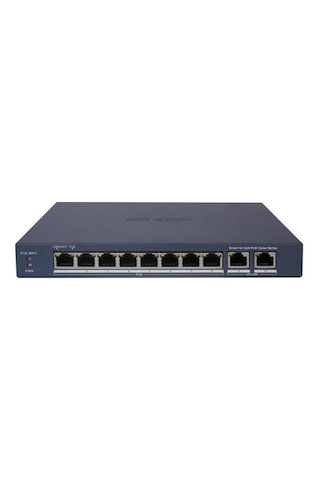 Hıkvısıon 8port 60w Full Poe Ds-3e1310p-eı/m 10/100 2x-uplınk Yönetilemez Switch Metal