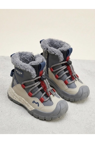 Marco Kids Cherokee Çocuk Tüylu Fermuarlı Outdoor Bot Gri