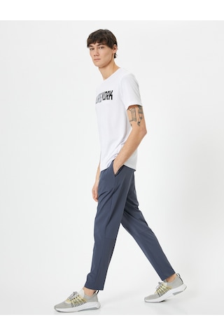Koton Spor Eşofman Altı Slim Fit Beli Lastikli Cep Detaylı Antrasit 4sam40029nw Antrasit