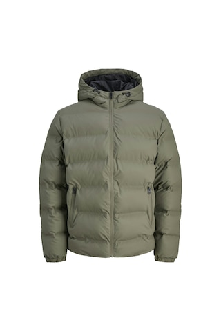 Jack & Jones Jjelements Suni Deri Görünümlü Şişme Mont 12279239 Yeşil