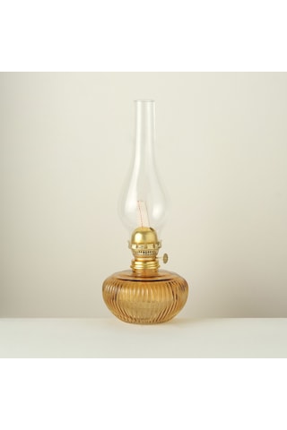 Bella Maison Vintage Cam Gaz Lambası 13 x 33 CM Gümüş