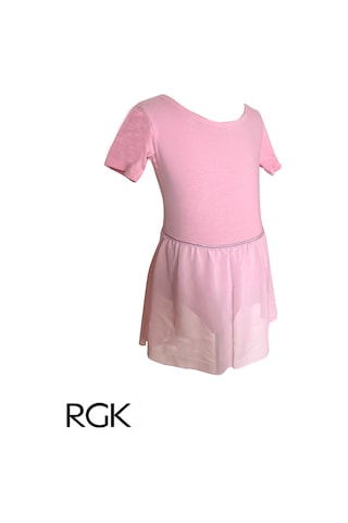 Rgk Bale Rgk Kısa Kollu Pembe Bale Cimnastik Çalışma Mayo Seti Pudra Pembe