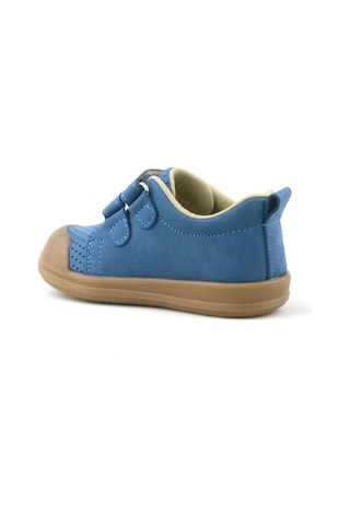 Rakerplus Hakiki Deri Lacivert Cırtlı Anatomik Bebek Spor Ayakkabı Lacivert