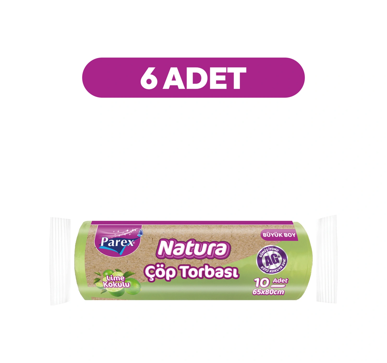 Natura 10'lu Çöp Torbası Büyük Boy 65 X 80 Cm Altılı Paket