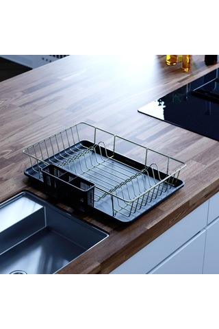 Teknotel Tek Katlı Bulaşıklık Tabaklık Altın Sarı Kb003 Altın