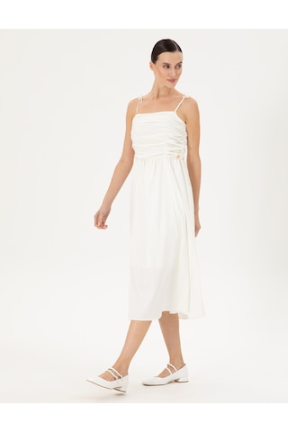 Pierre Cardin Kadın Beyaz Elbise Dokuma 50283474-vr013