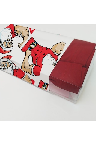 Erkek Yılbaşı Hediyesi Siyah En Güçlü Noel Baba Boxer Siyah