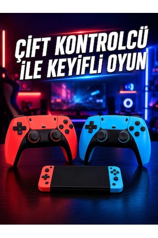 Northcity Retro Oyun Konsolu Kablosuz Kontrolcülü Eğlence Sistemi - Hdmı Destekli Çift Kontrollerli