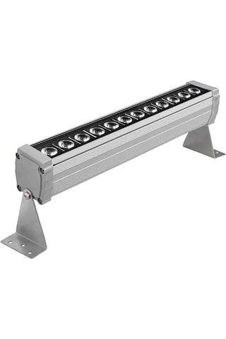 35 Cm Wallwasher Led Bina Dış Duvar Aydınlatma Kırmızı Işık Gri