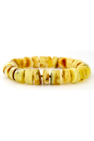 Kehribar Bileklik Amorf Tasarım Ambergold Blk23-137 Çok Renkli