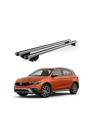 Kanca Fiat Egea Cross 2016 Ve Sonrası Uyumlu Gri Kilitli Ara Atkı 120cm Port Bagaj Tavan Barı