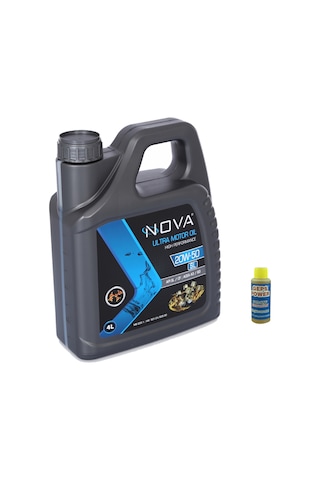 Nova 20W-50 Motor Yağı 4 L + Cam Sabunu 80 ML