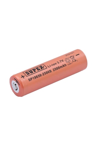 18650 3,7v 2500 Mah Başlıklı Şarj Edilebilir Pil