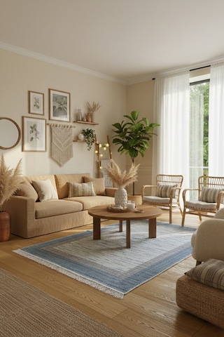 Modern Desen Makinede Yıkanabilir Kilim Çift Taraflı Pratik Ve Günlük Kullanıma Uygun Kilim Renkli
