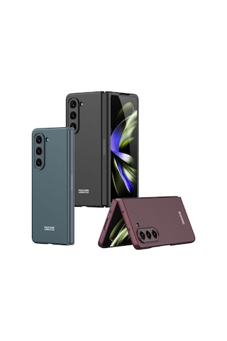 Samsung Uyumlu Galaxy Z Fold 5 Kılıf Zore Sert Kıpta Kapak Gümüş